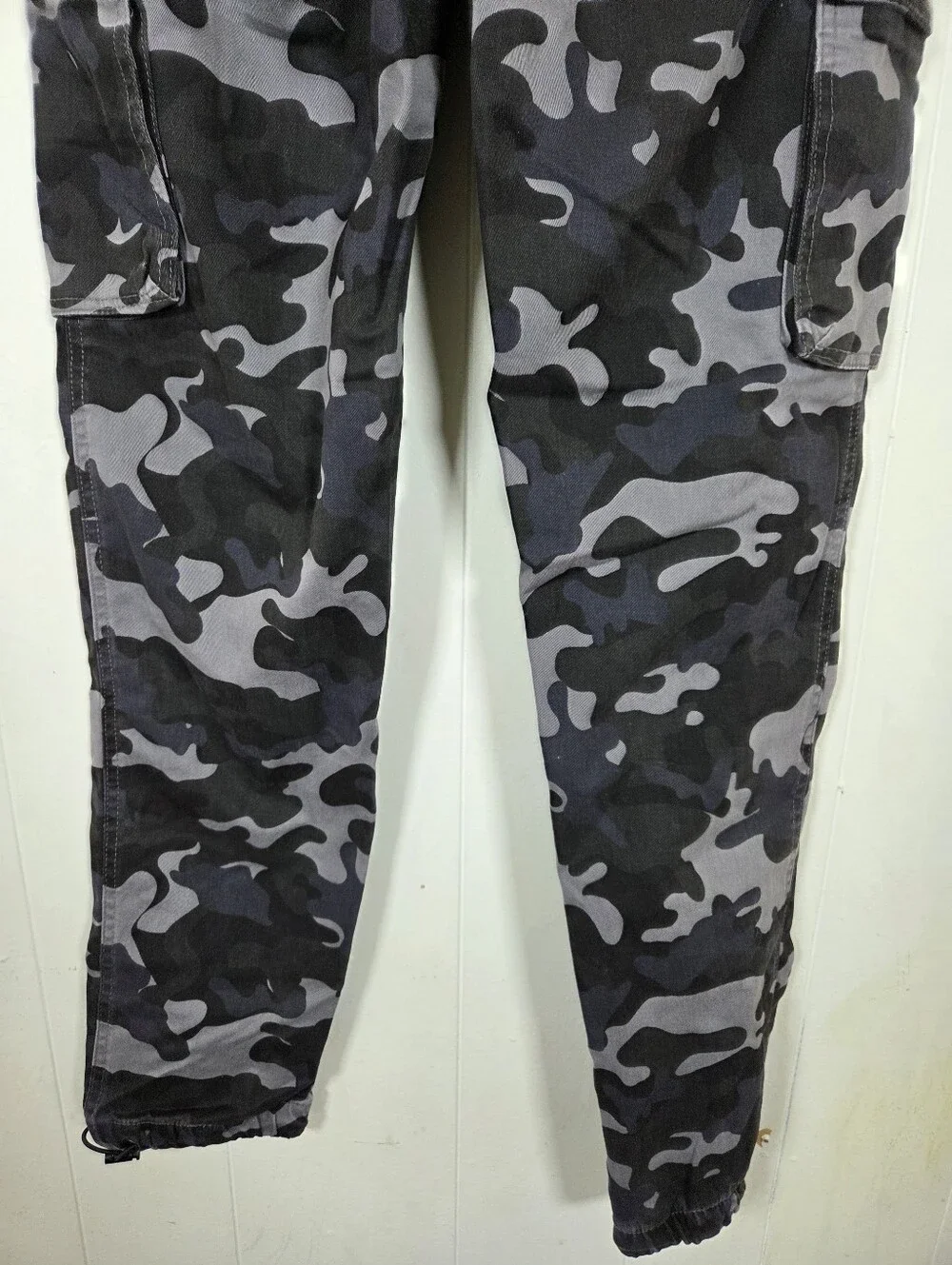 Dogg Supply Mens Stealth Camo Drawstring Cotton Blend Cargo Joggers Size XS